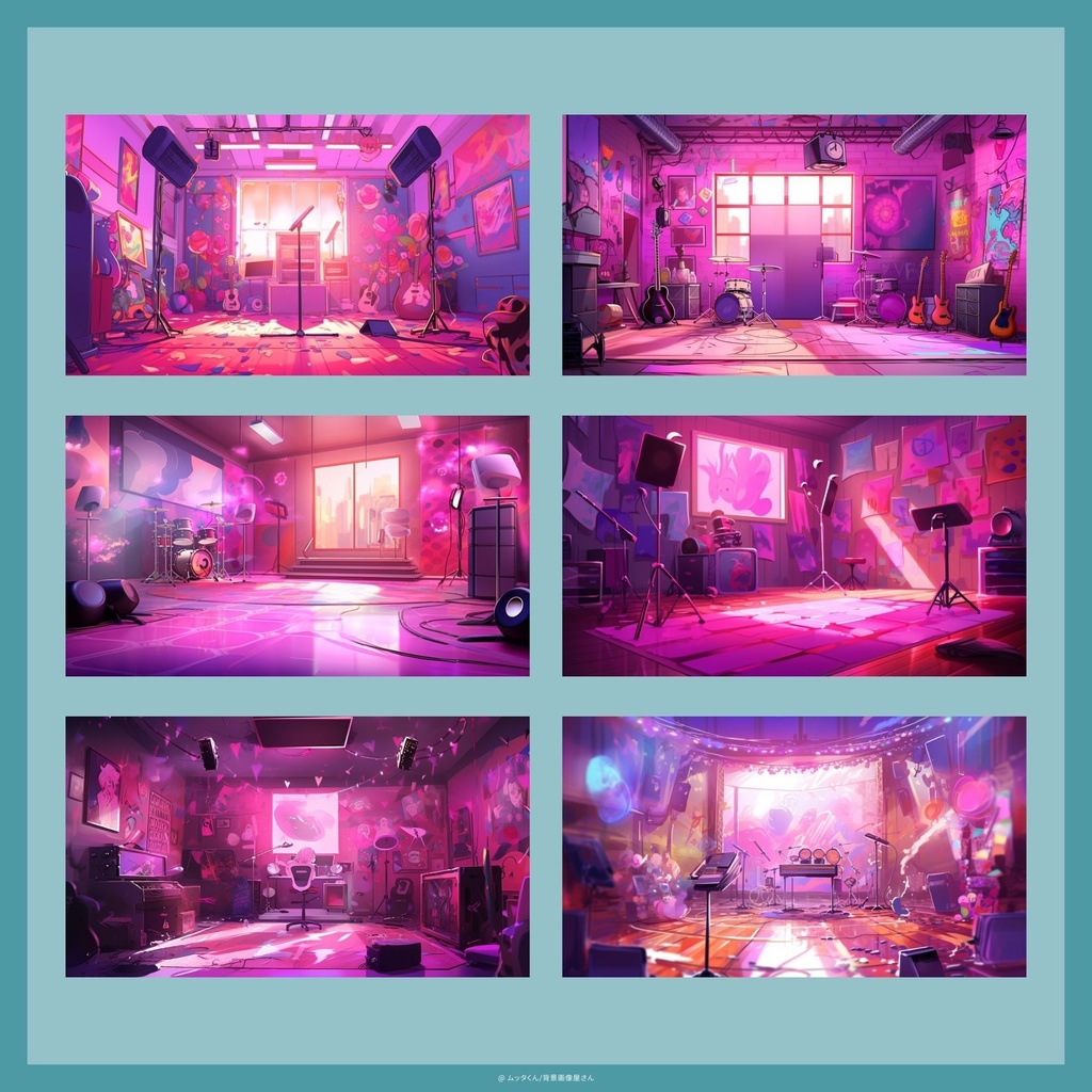 【背景画像】アイドル音楽スタジオ背景 8種類セット