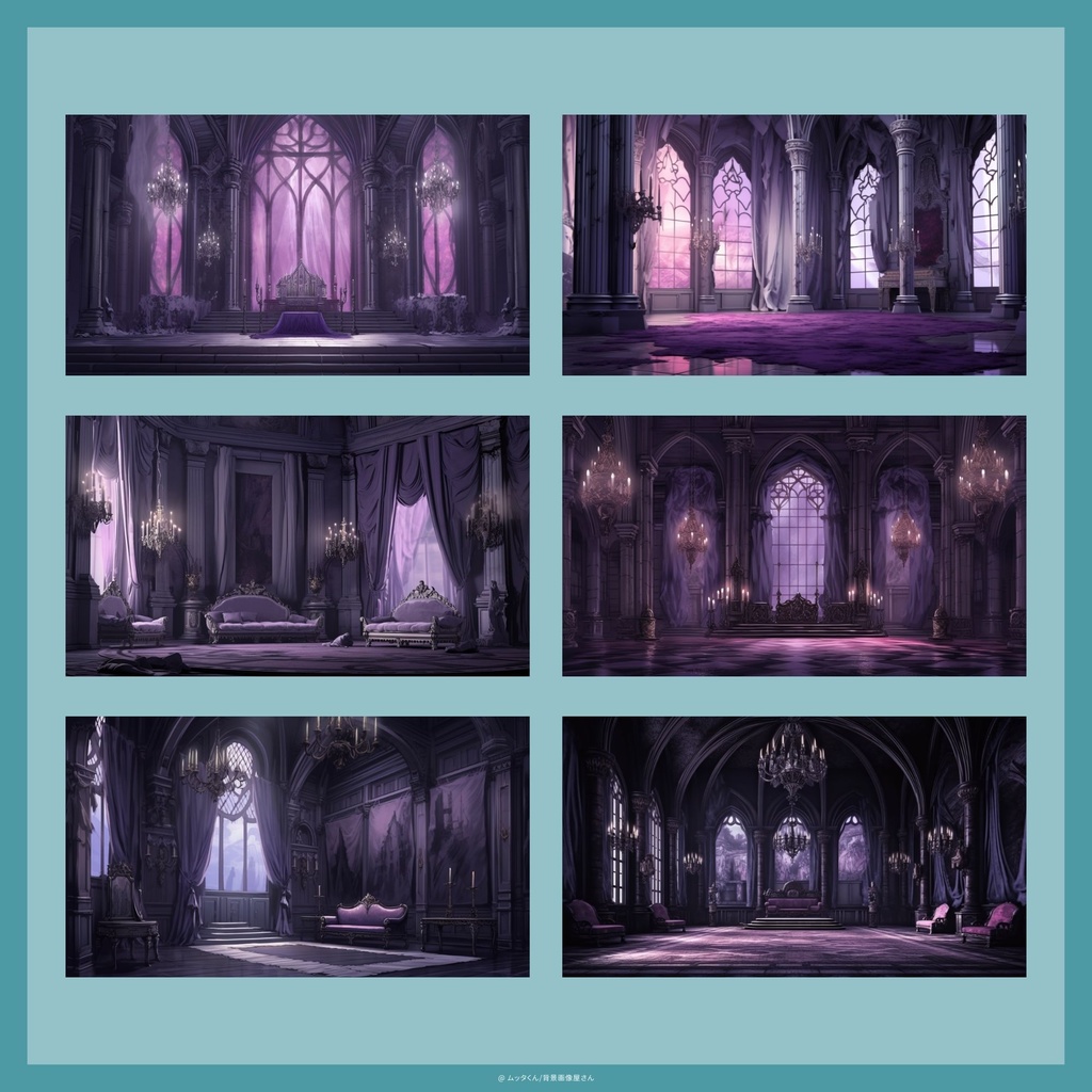 【背景画像】ヴァンパイアキャッスル背景 8種類セット