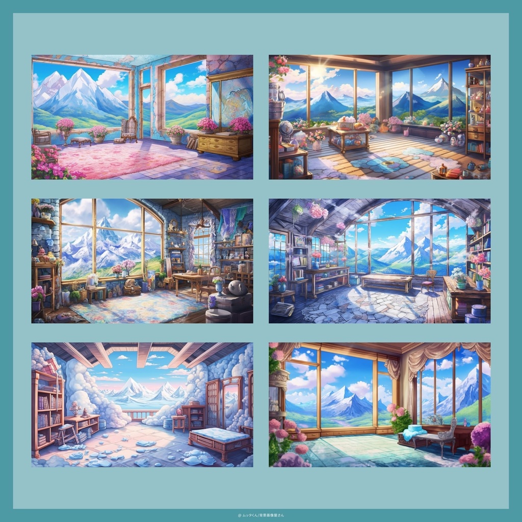 【背景画像】頂上のねぐら背景 8種類セット