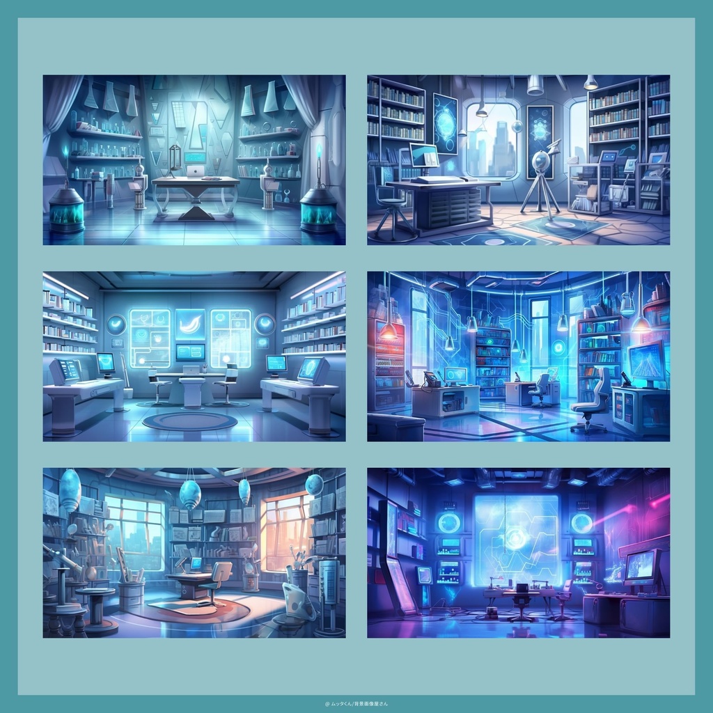 【背景画像】ハイテックラボ背景 8種類セット