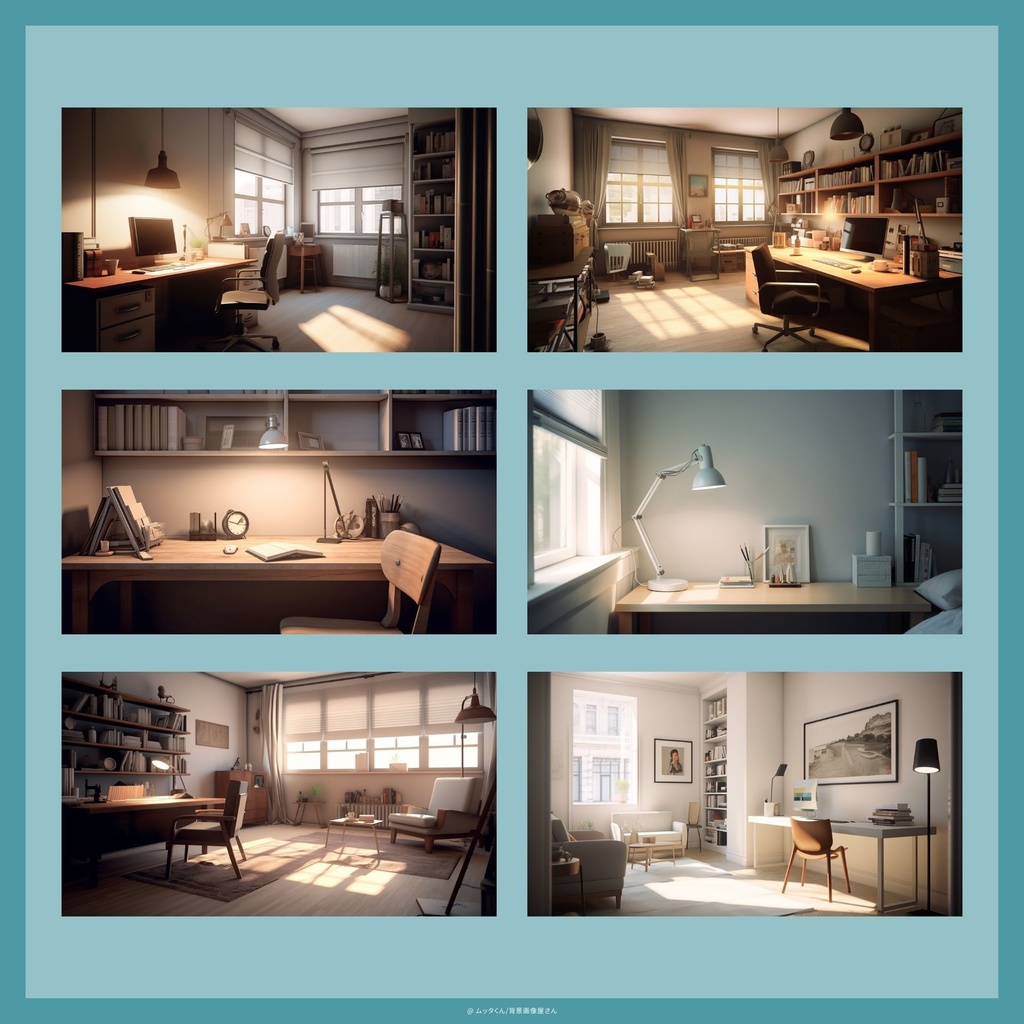 【背景画像】勉強部屋背景 8種類セット
