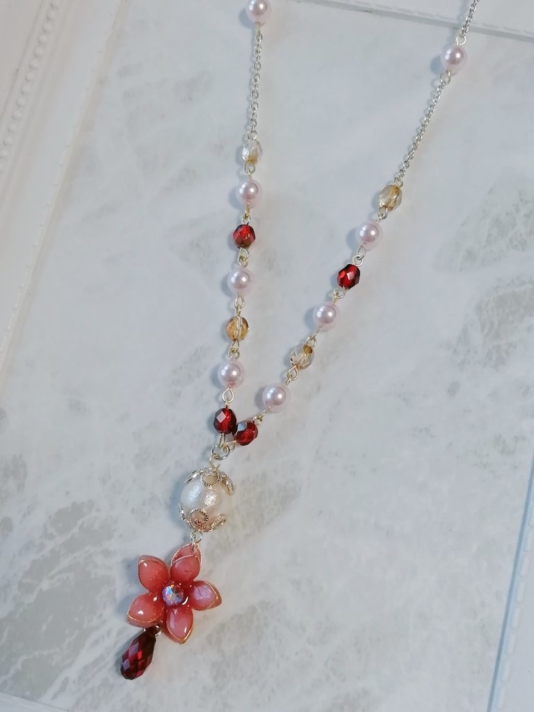 パールフラワーネックレス(シラナミ/ミツノ)