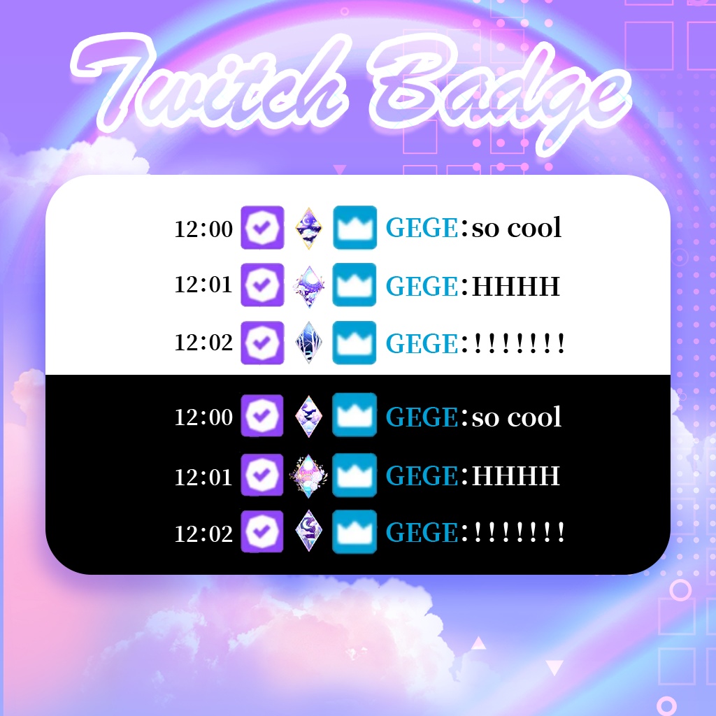【Twitch Badges】Cards Badges(17.9$)