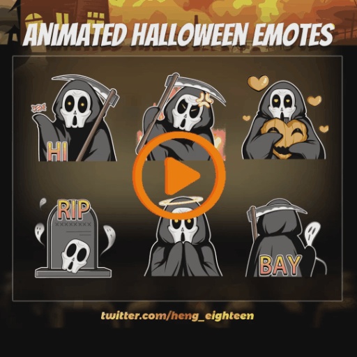 【Twitch Animated Emotes】Animated Halloween (49.9$)