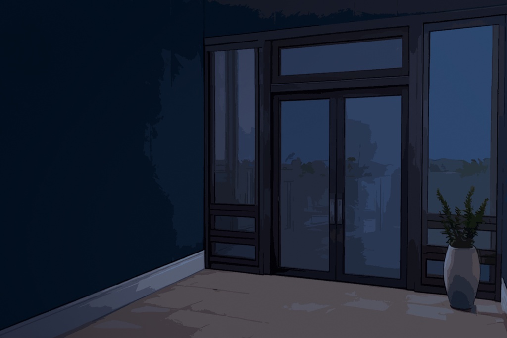 【無料背景素材】ガラスドア、玄関