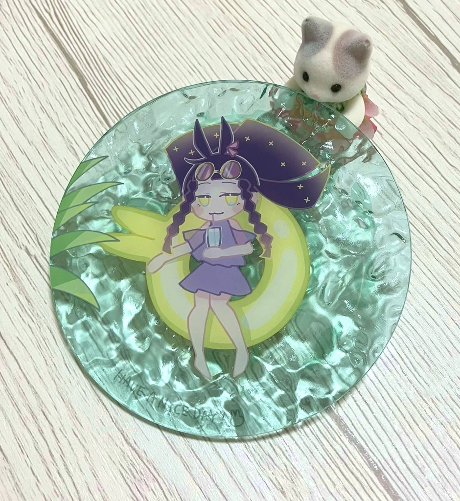 ぷかぷかつくもちゃん水面アクリルコースター