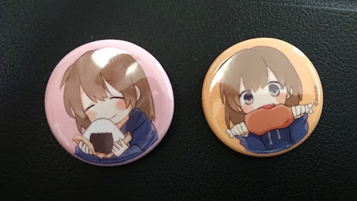 女の子缶バッジ２個セット