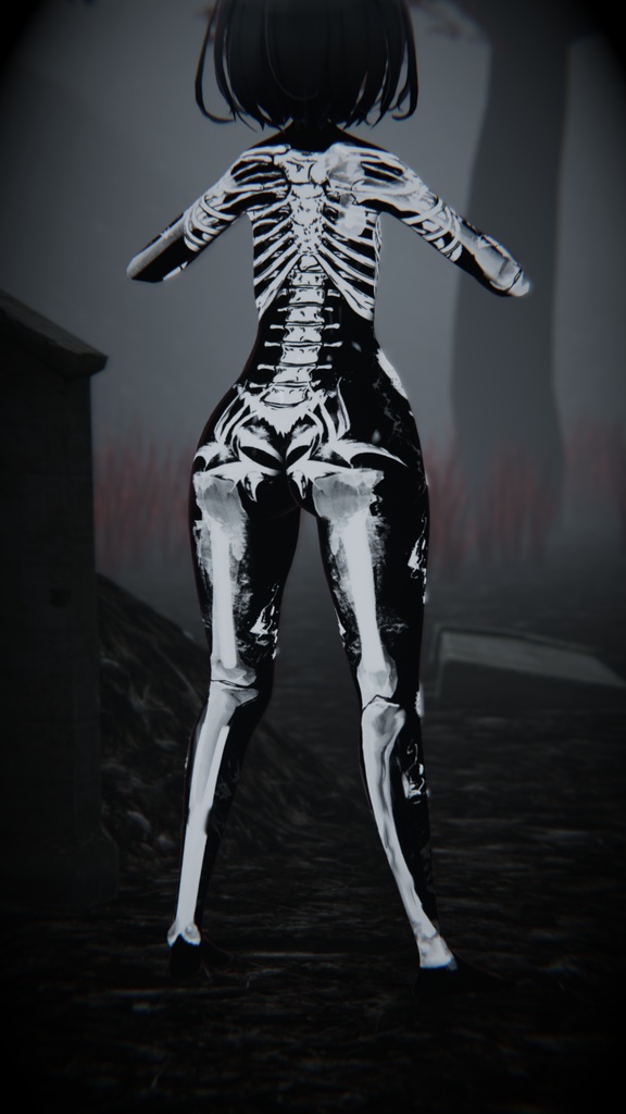 Skelly body suit and jacket texture for Nio