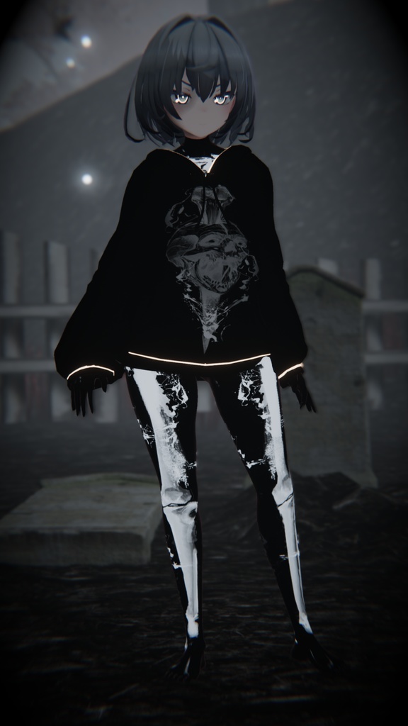Skelly body suit and jacket texture for Nio