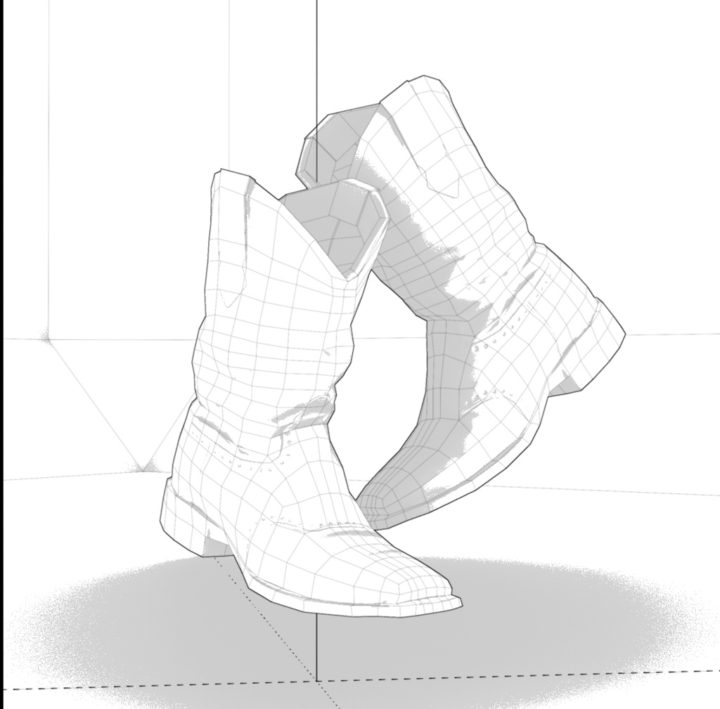 【3Dアバター対応】- Cowthey Desperado Boots