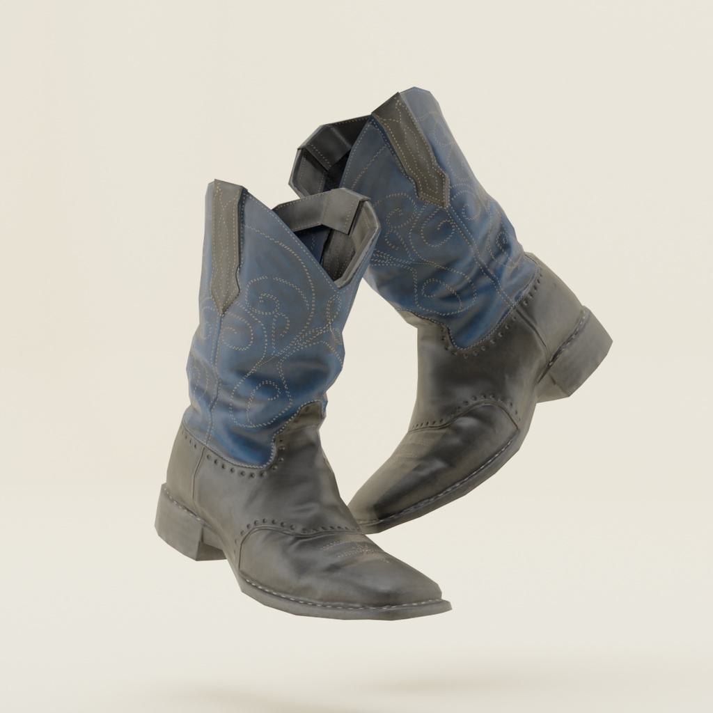 【3Dアバター対応】- Cowthey Desperado Boots