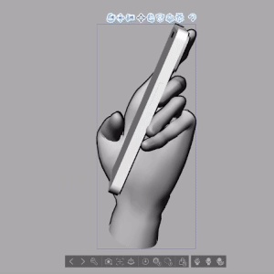【クリスタ3D素材】時短スマホハンドLR