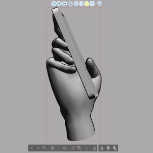 【クリスタ3D素材】時短スマホハンドLR