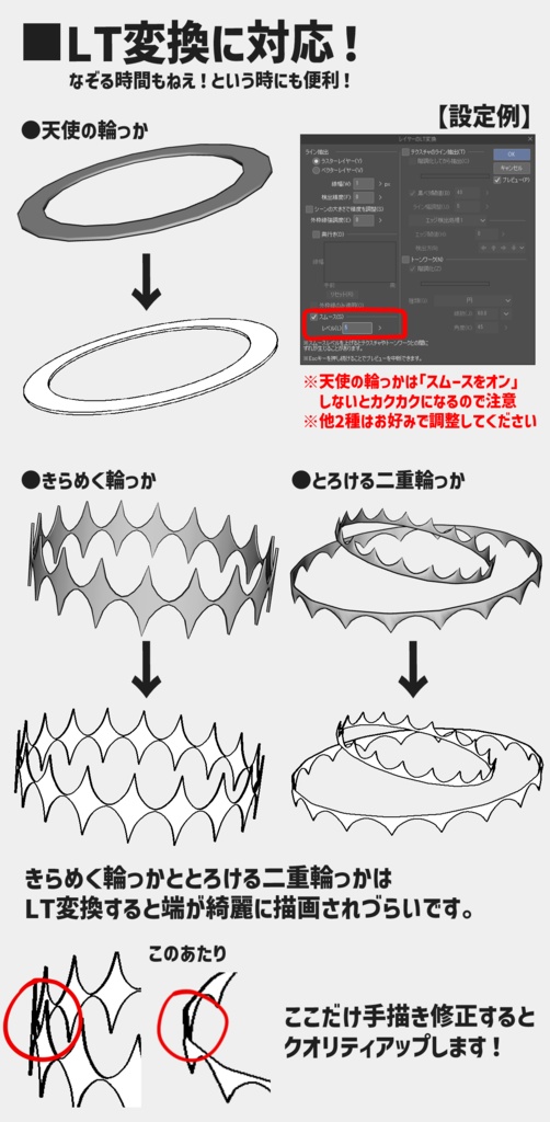 【クリスタ3D素材】天使の輪っかセットvol1&vol2