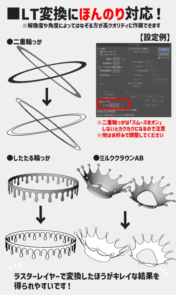 【クリスタ3D素材】天使の輪っかセットvol1&vol2