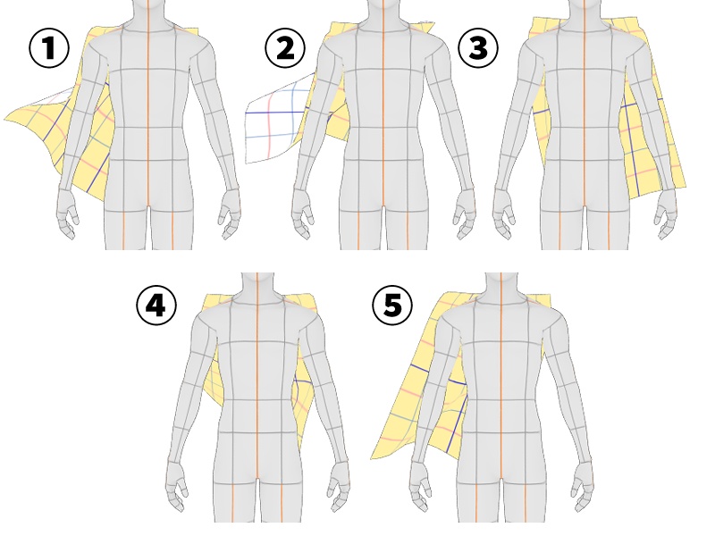 【クリスタ3D素材】ひらひらオシャレなアタリ布