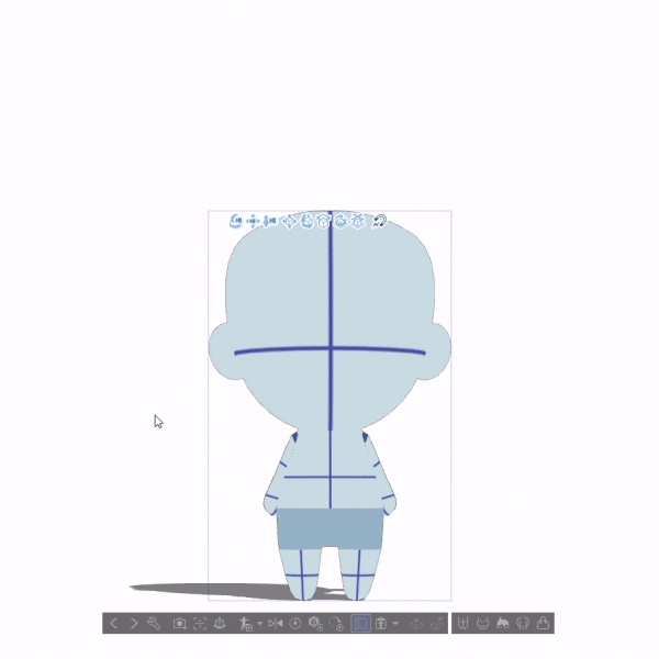 【クリスタ3D素材】くたっとぬいボディ