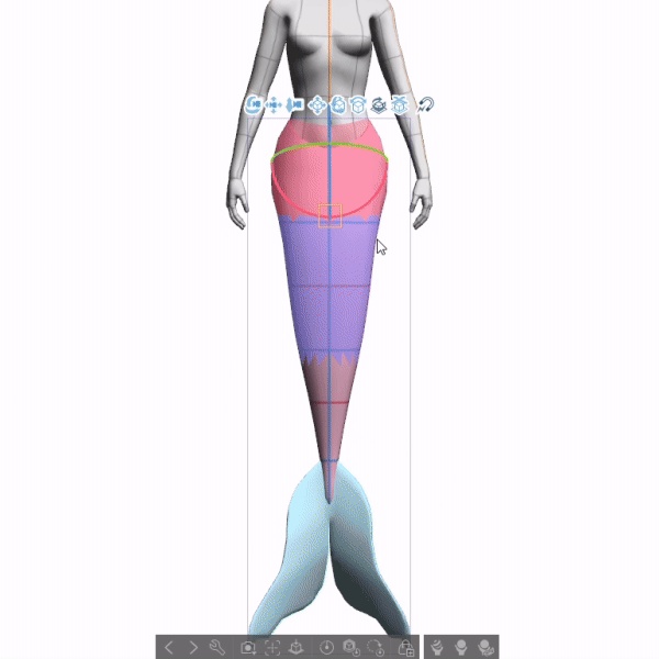 【クリスタ3D素材】3D人魚ボディ