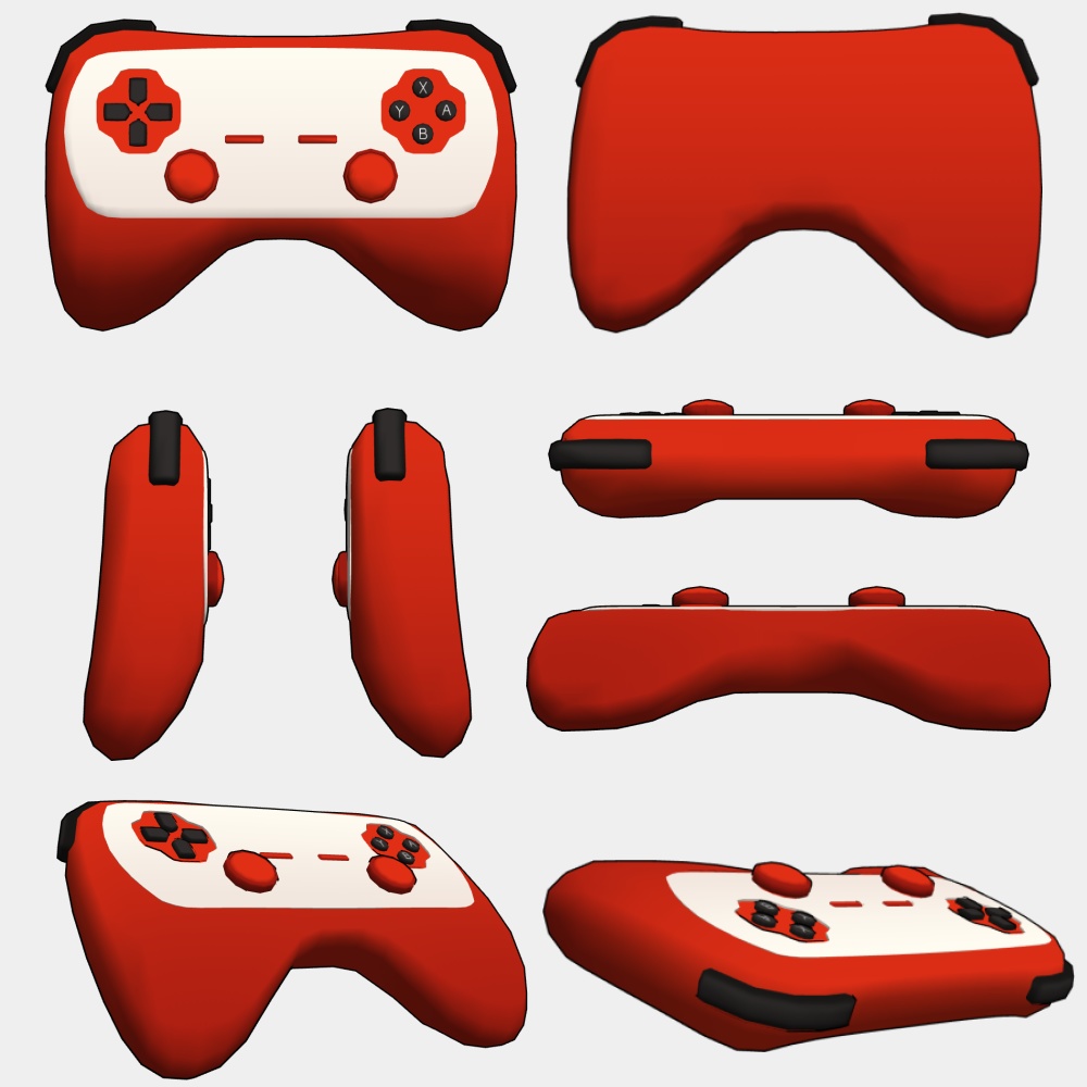 【クリスタ3D素材】ゲームコントローラー