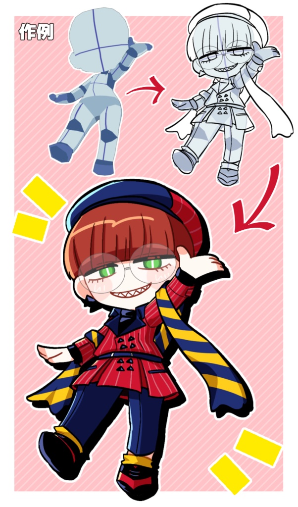 【クリスタ3D素材】もちもち2.5頭身くん