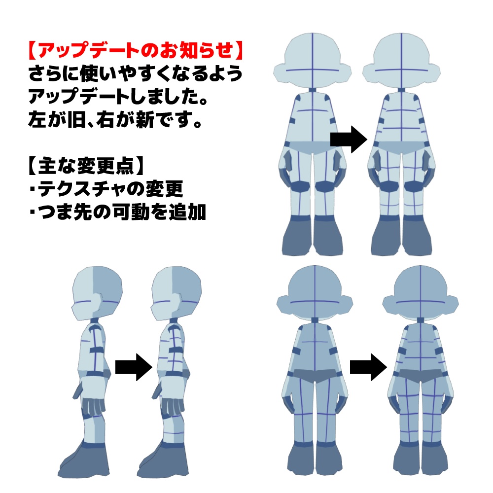 【クリスタ3D素材】Cartoon風4頭身BODYmini