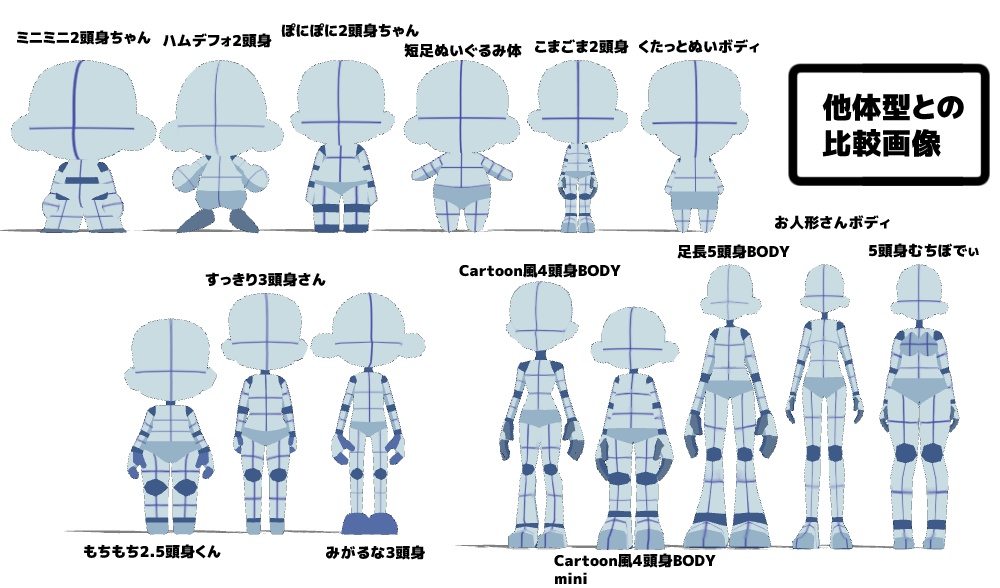 【クリスタ3D素材】お人形さんBODY