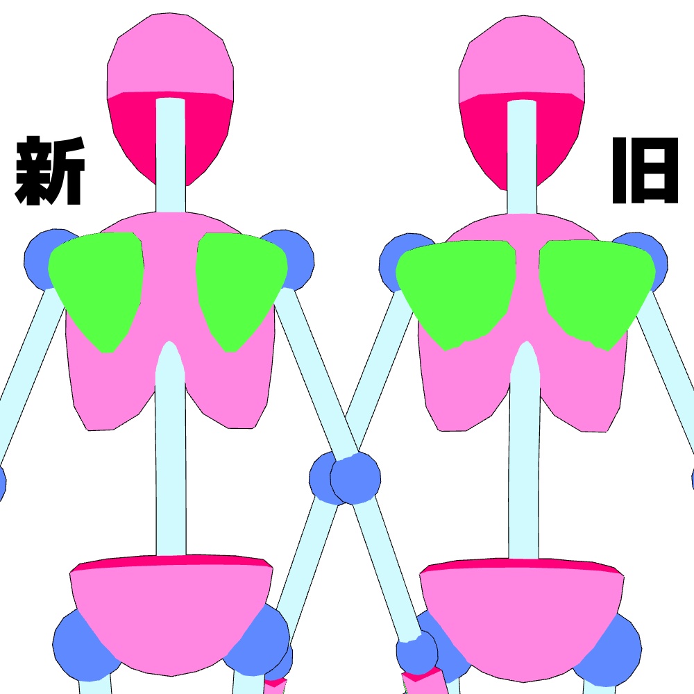 【クリスタ3D素材】アタリ用骨格3D