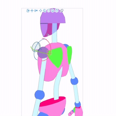 【クリスタ3D素材】アタリ用骨格3D