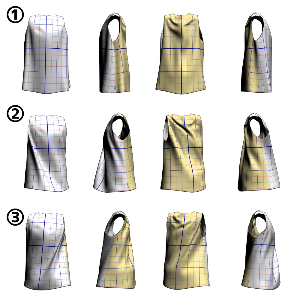 【クリスタ3D素材】ひらひらオシャレなアタリすそ