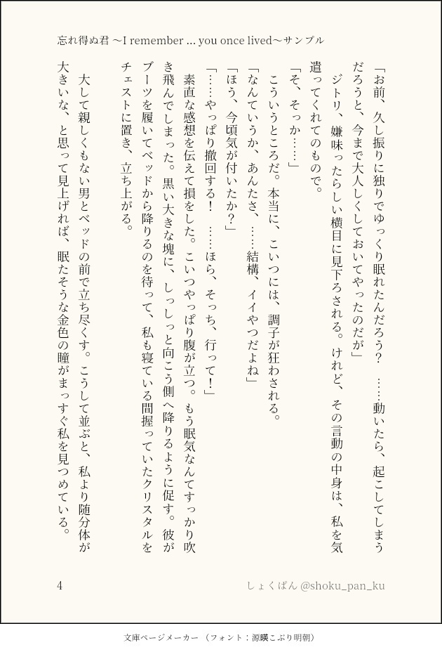 【pdf版エメ+光】忘れ得ぬ君 ~I remember ... you once lived~