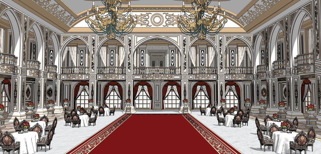 孔雀の邸宅宴会場