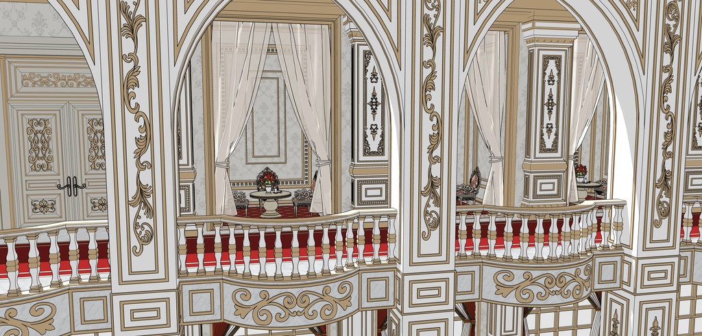 孔雀の邸宅宴会場