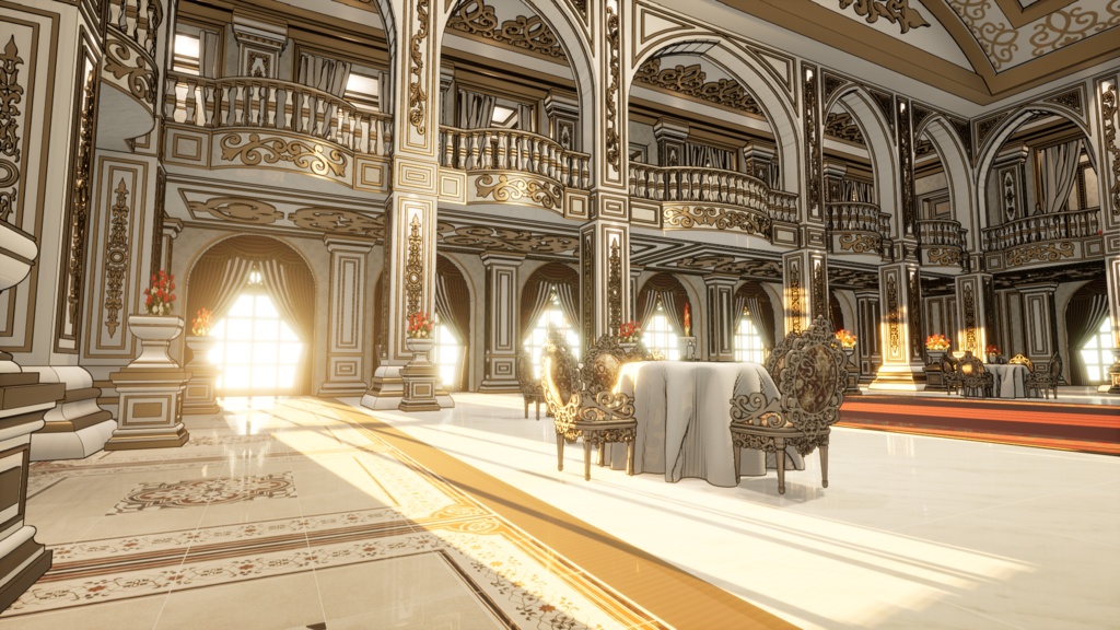 孔雀の邸宅宴会場