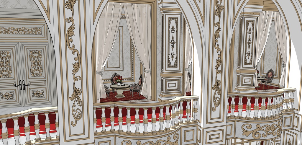 孔雀の邸宅宴会場