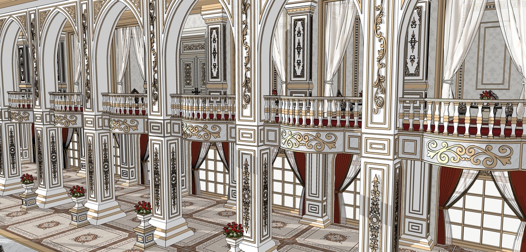 孔雀の邸宅宴会場