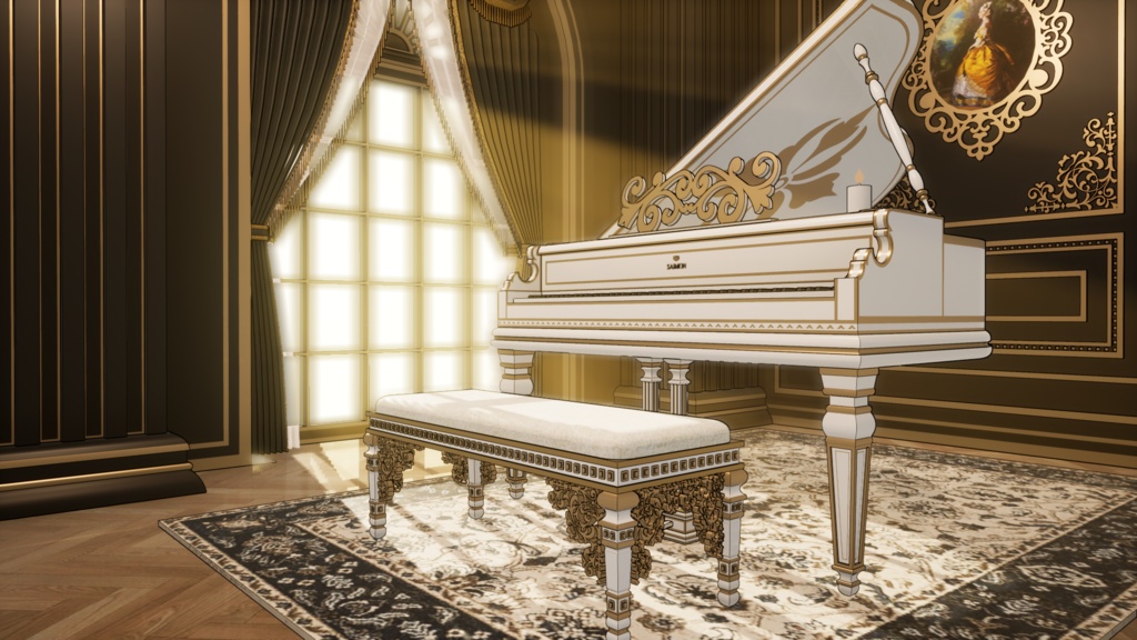 孔雀の邸宅の寝室