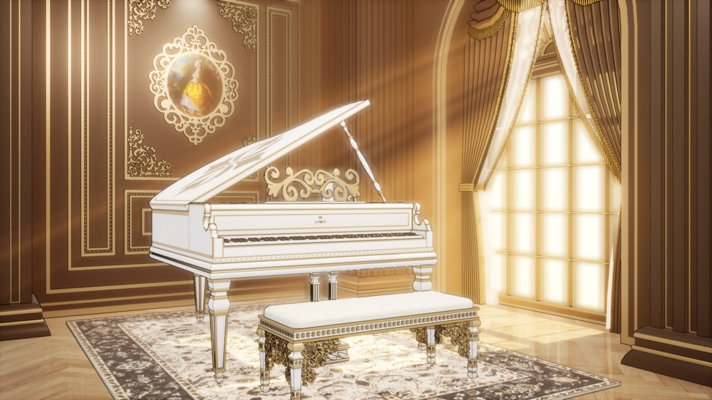 孔雀の邸宅の寝室