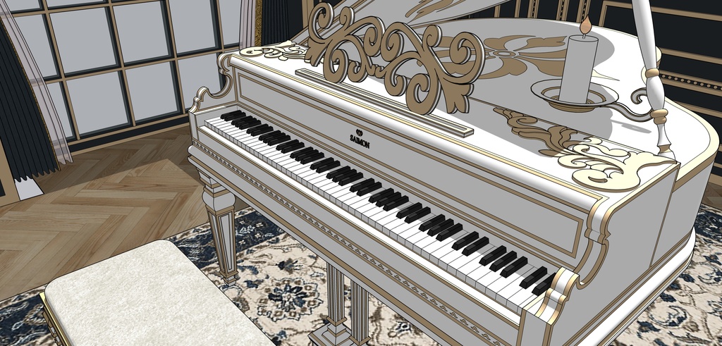 孔雀の邸宅の寝室