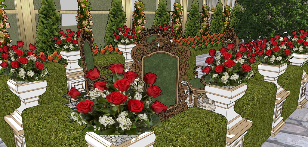 孔雀の邸宅ガラス温室庭園