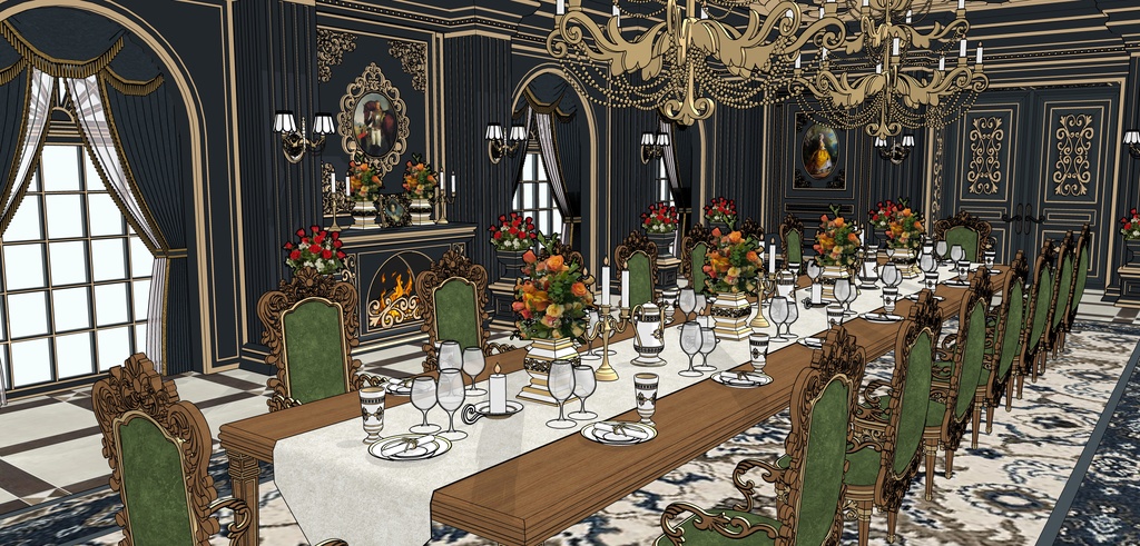 孔雀の邸宅レストラン