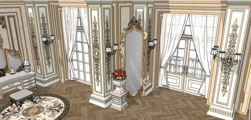 孔雀夫人のテラスベッドルーム