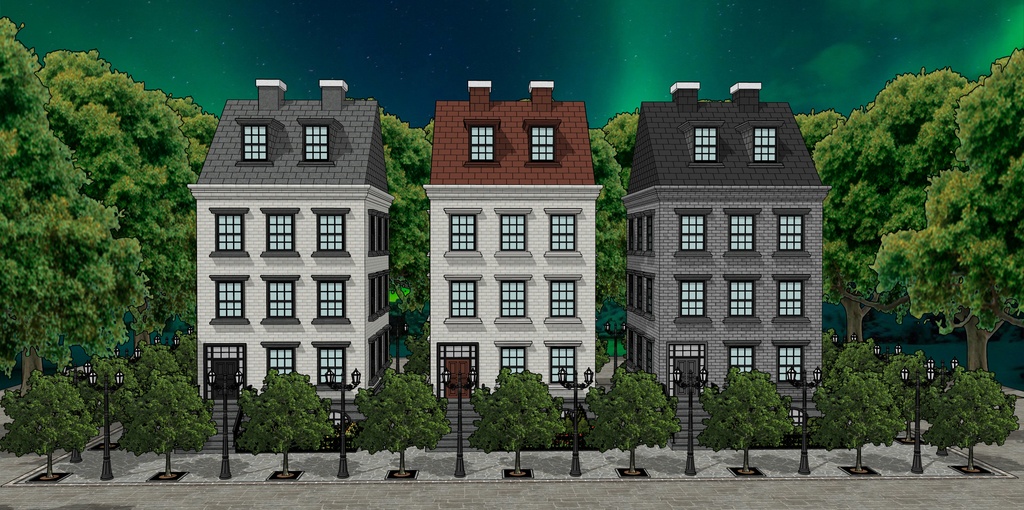 平民の家建物外観4種