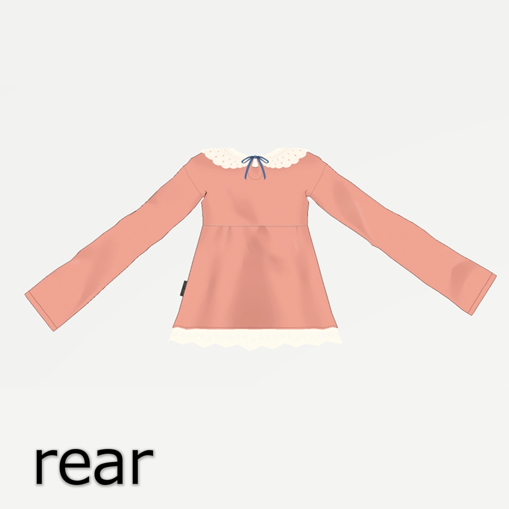 【無料・ラスクちゃん、ちとちゃん対応】長袖レース襟チュニック+フリルショートパンツ【子供服 女の子】