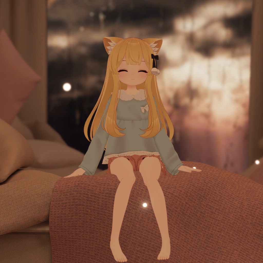 【無料・ラスクちゃん、ちとちゃん対応】長袖レース襟チュニック+フリルショートパンツ【子供服 女の子】