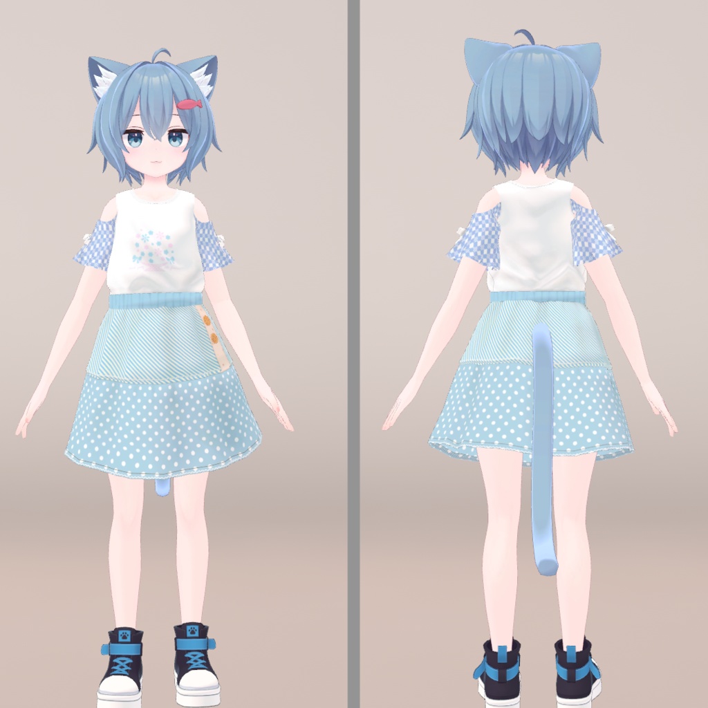 【無料・ラスクちゃん、ちとちゃん対応】オフショルダーカットソー+ティアードスカート【女の子 子供服】