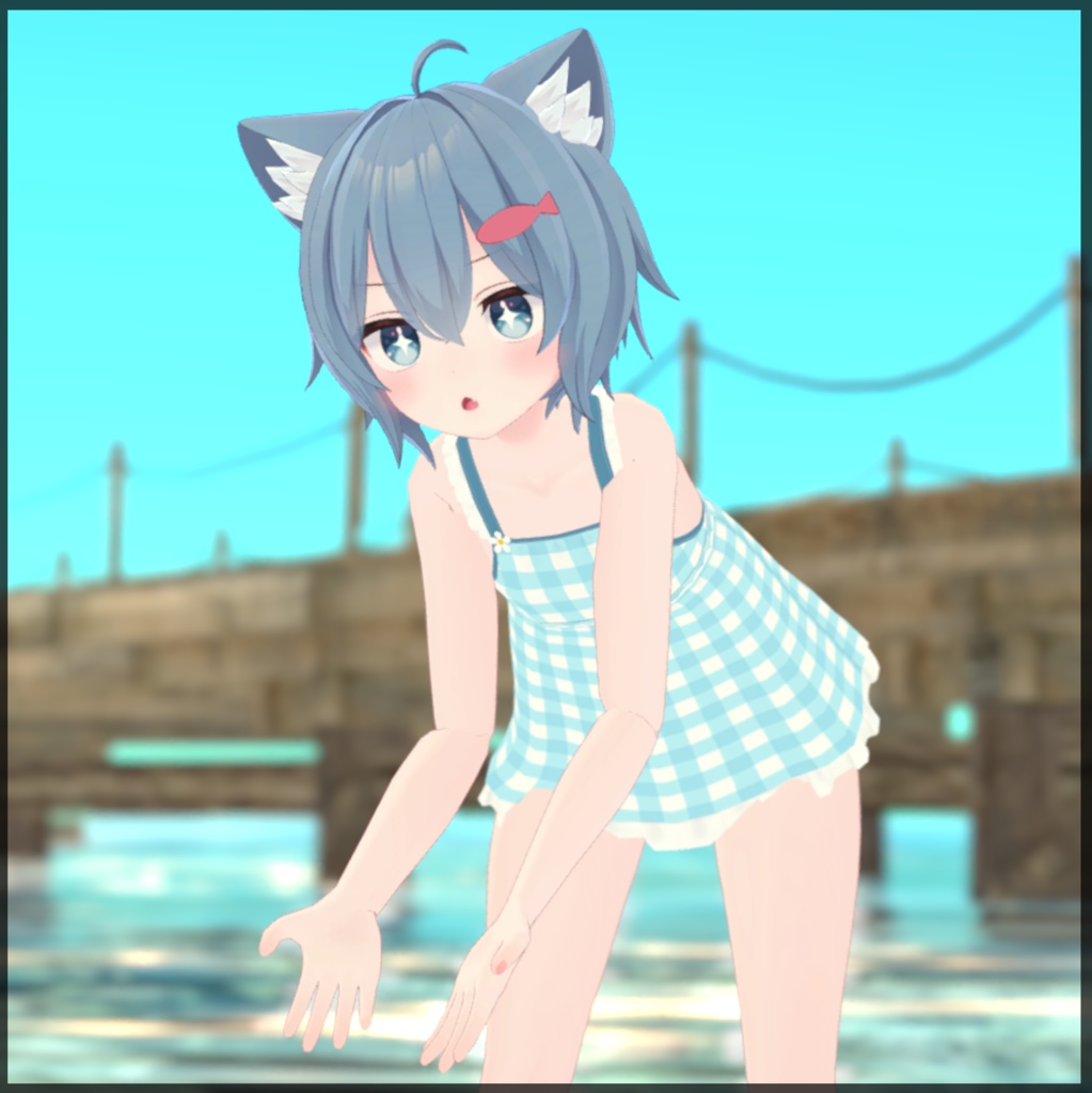 【無料・こまど3アバター対応】ワンピース水着【女の子・子供服】