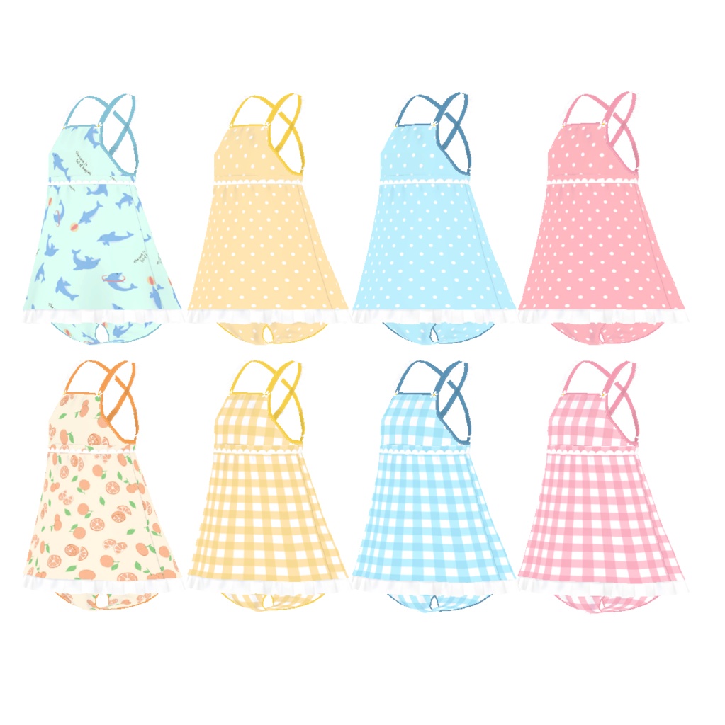 【無料・こまど3アバター対応】ワンピース水着【女の子・子供服】