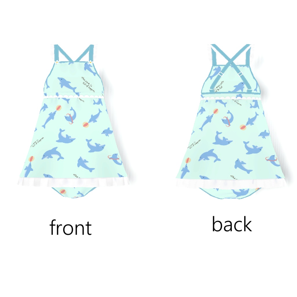 【無料・こまど3アバター対応】ワンピース水着【女の子・子供服】