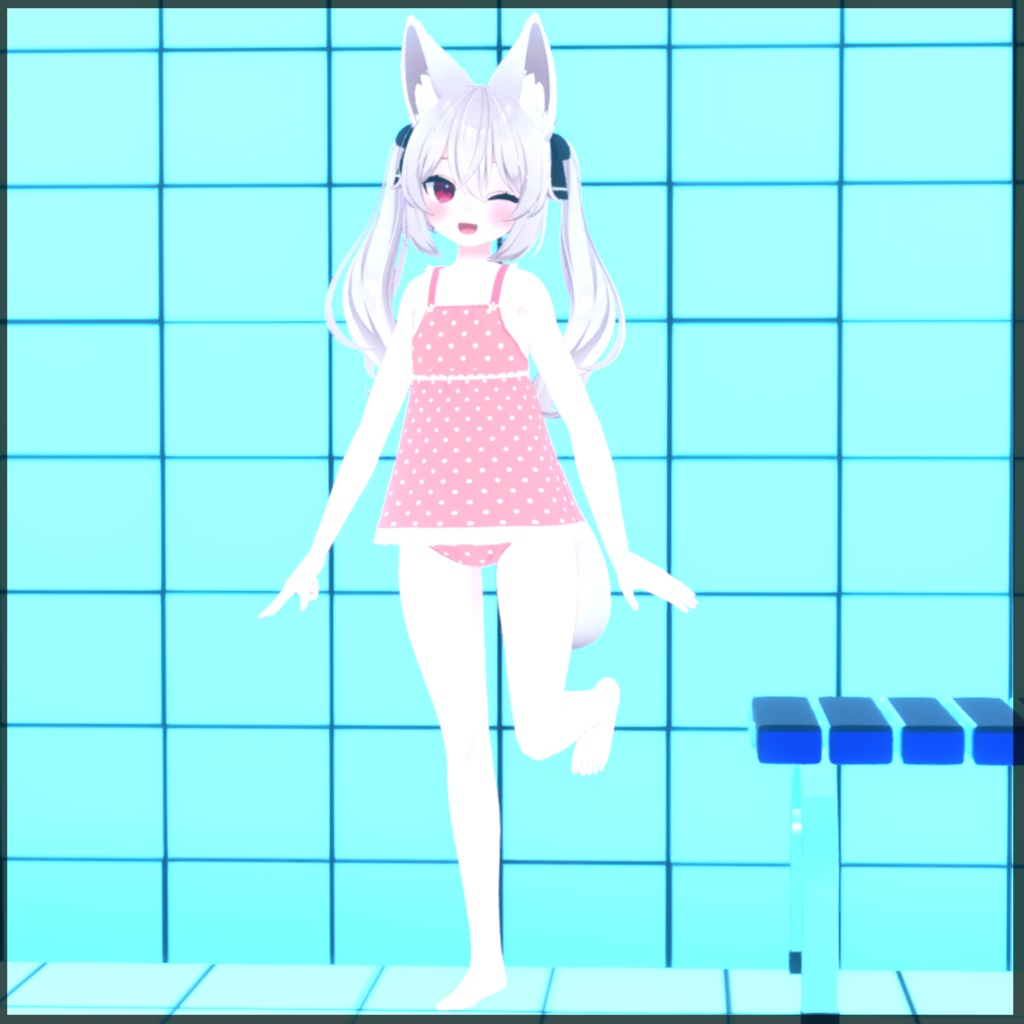 【無料・こまど3アバター対応】ワンピース水着【女の子・子供服】