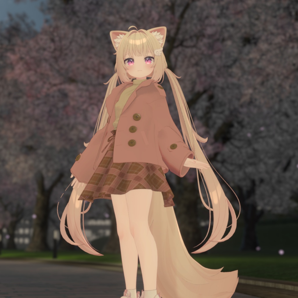 【無料・シフォン、カリン、ラスク対応】ピーコート、タートルネックプルオーバー、サーキュラースカート【女の子・子供服】